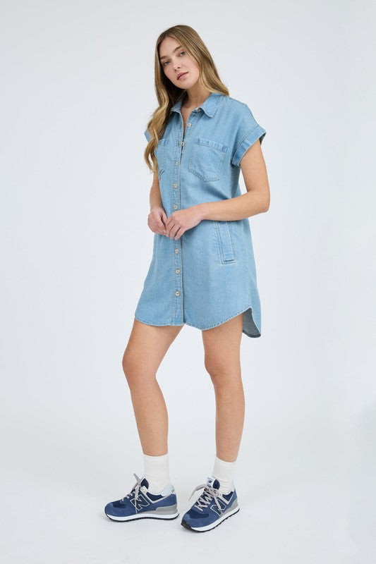 Riley Denim Shirt Dress