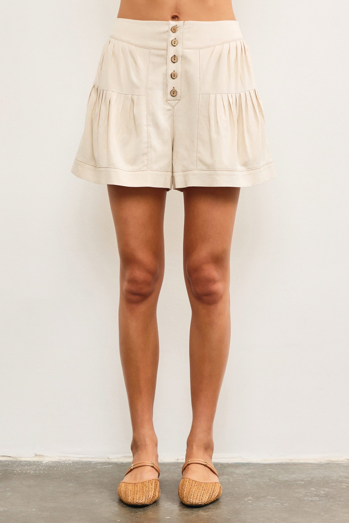Dahlia Pleated Flare Shorts