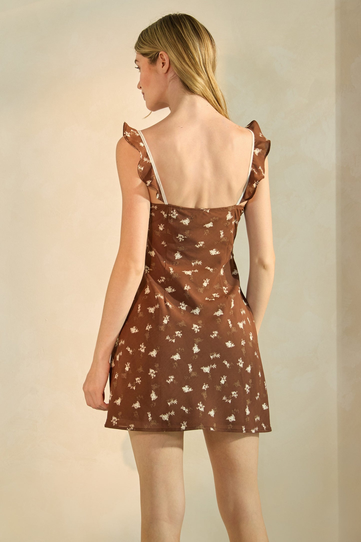 Cocoa Blossom Mini Dress