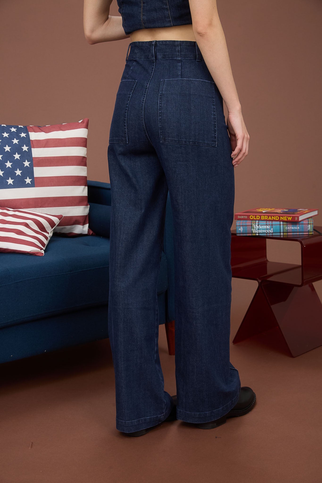 Lina Wide Leg Denim Pants