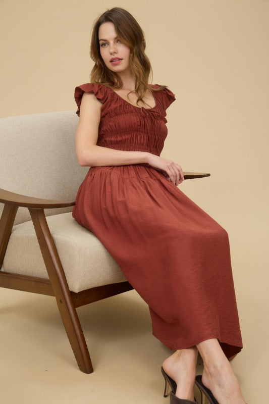 Ember Smocked Midi Dress