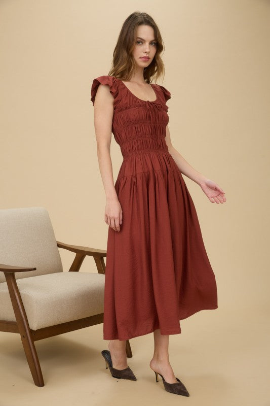 Ember Smocked Midi Dress