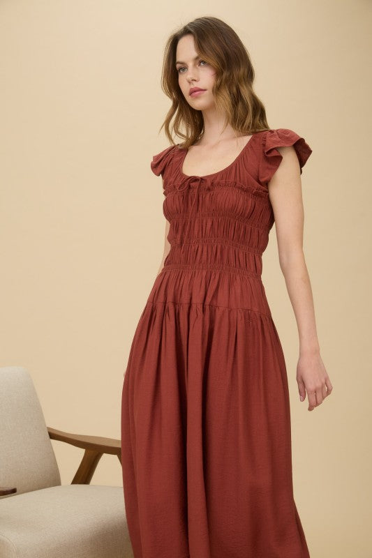 Ember Smocked Midi Dress