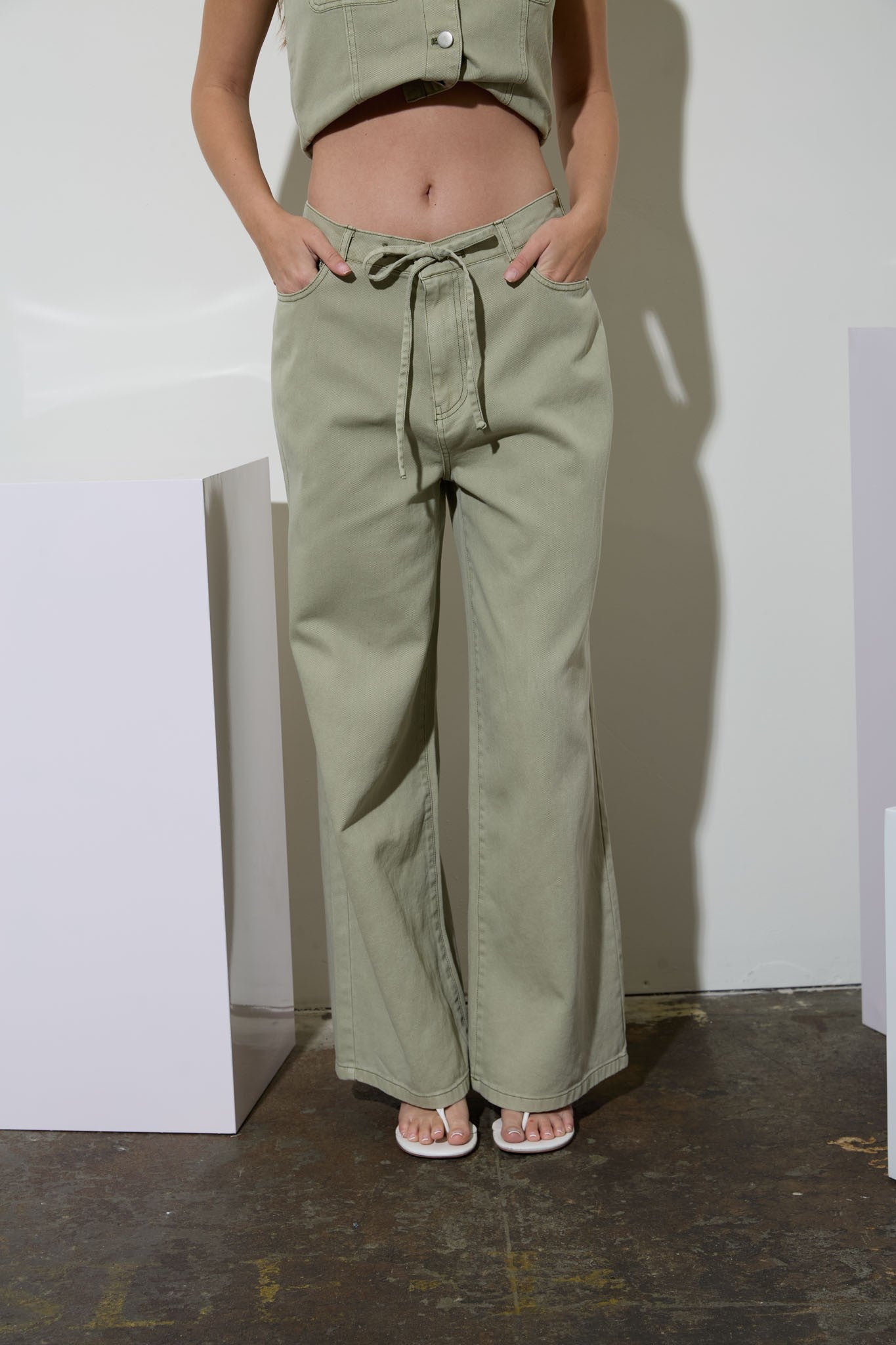 Aspen Drawstring Denim Pants