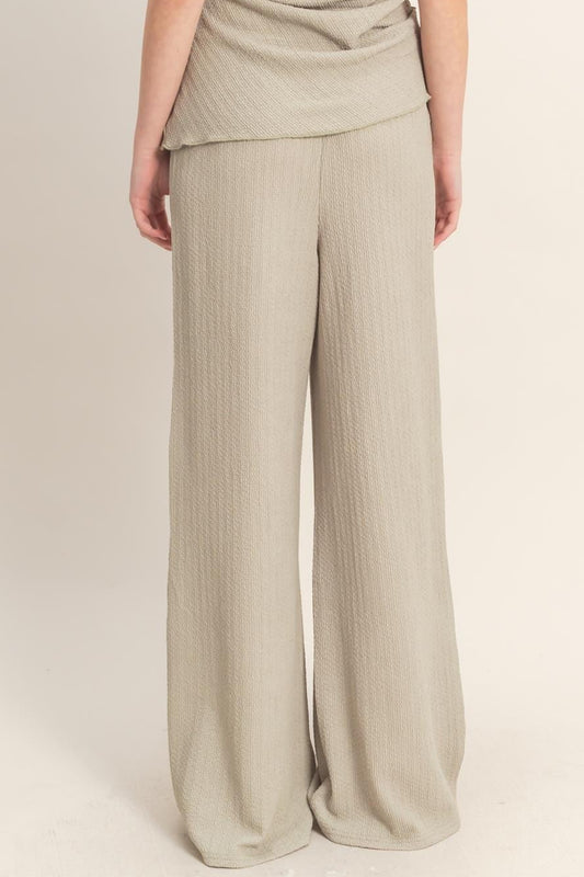 Valencia Textured Wide Leg Pants