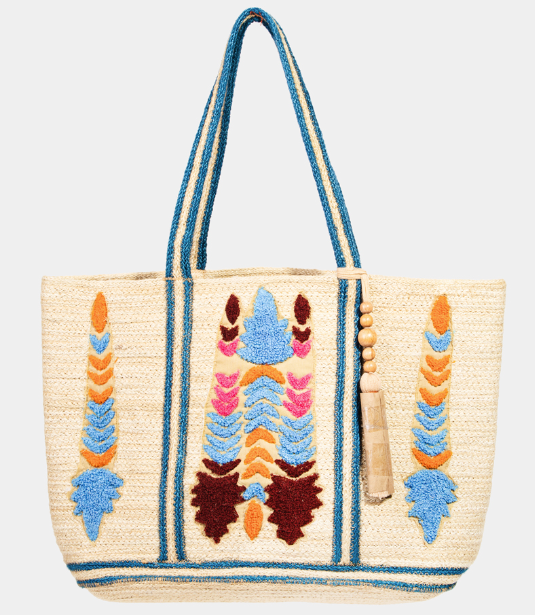 Boho Pattern Jute Tote Bag