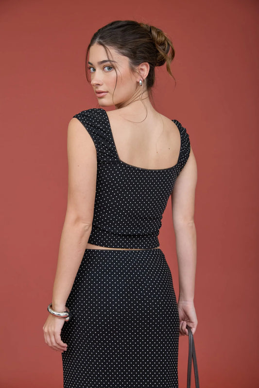 Midnight Muse Tie-Front Top