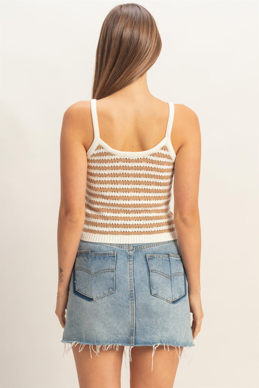 Capri Stripe Knit Tank
