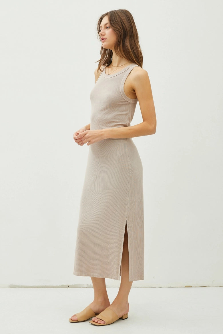 Ayla Ribbed Midi Dress