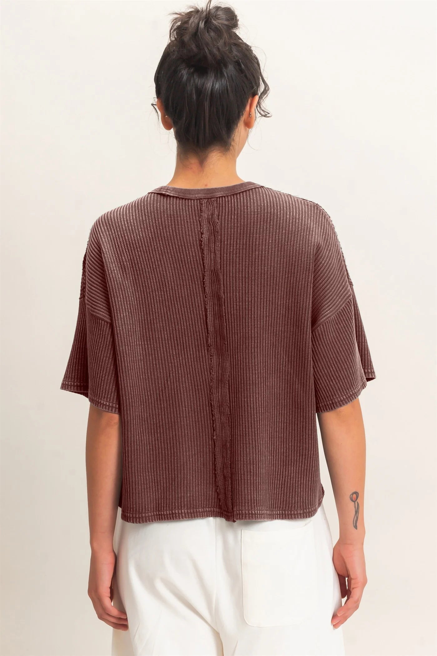 Mocha Waffle Pocket Tee