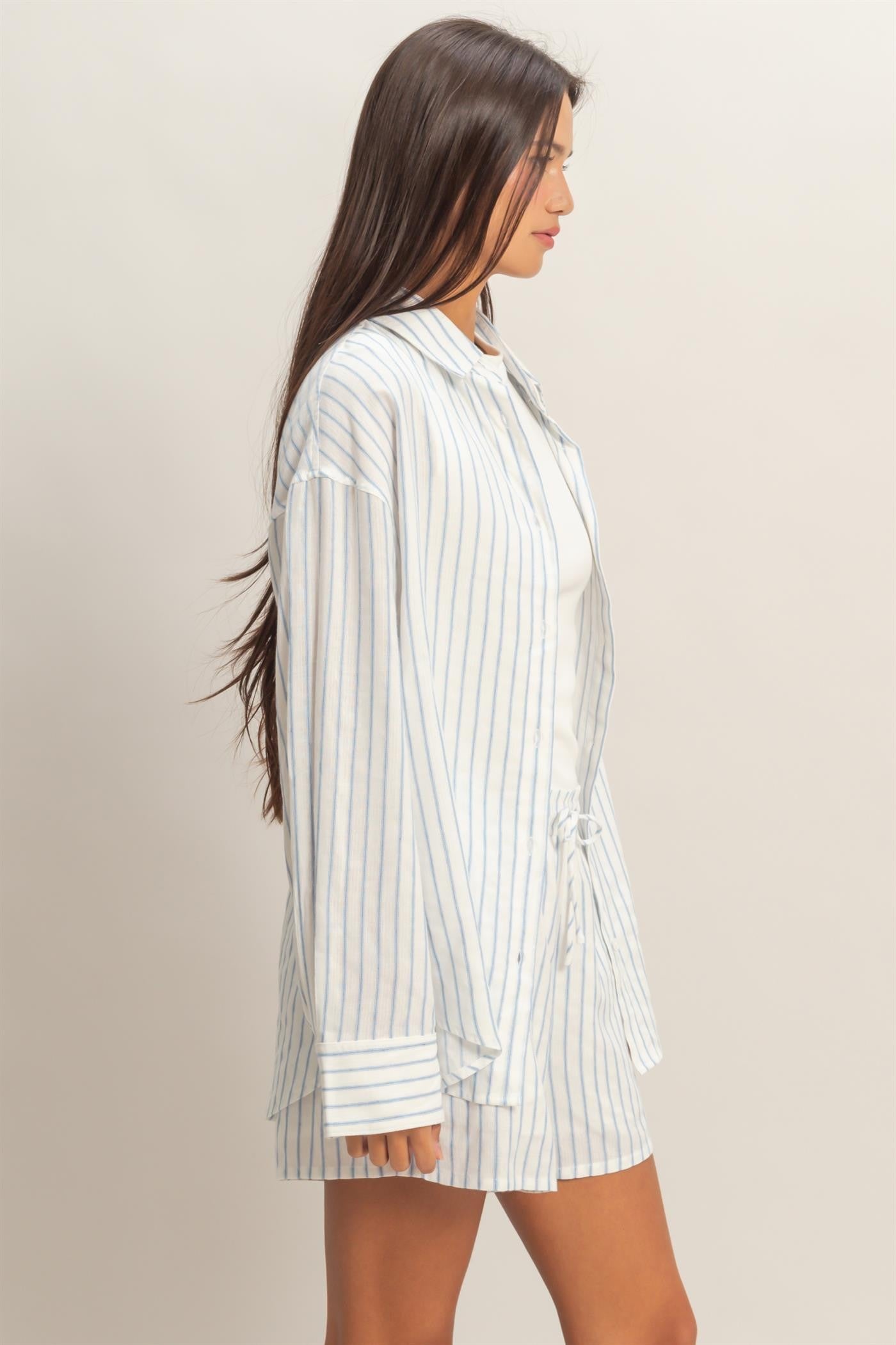 Coastal Stripe Button-Up