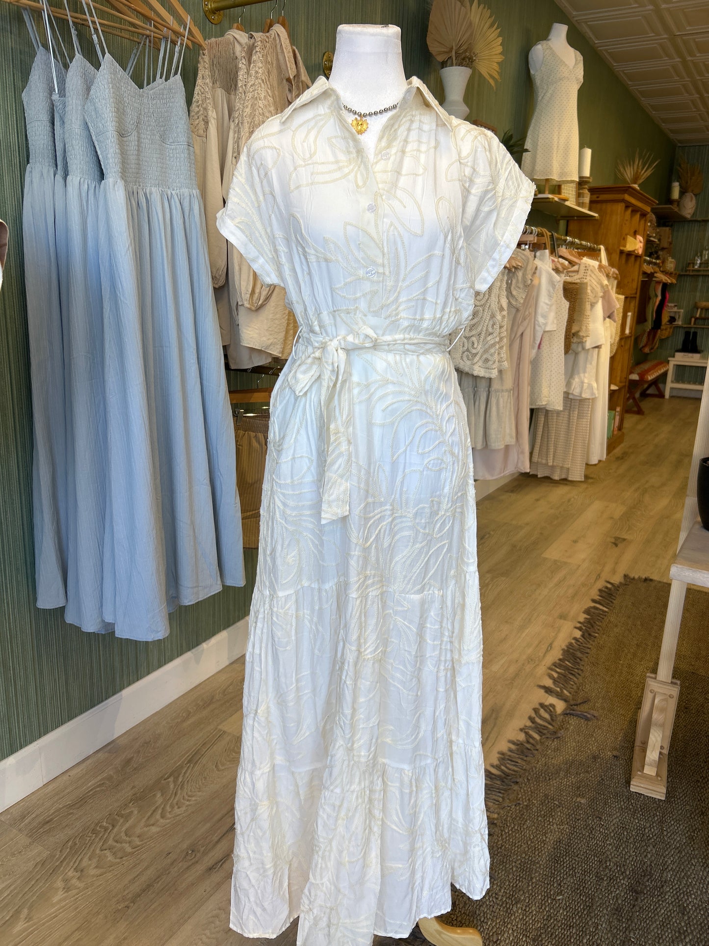 Tyra Woven Midi Dress