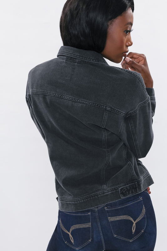 Alexa Oversized Boyfriend Denim Jacket
