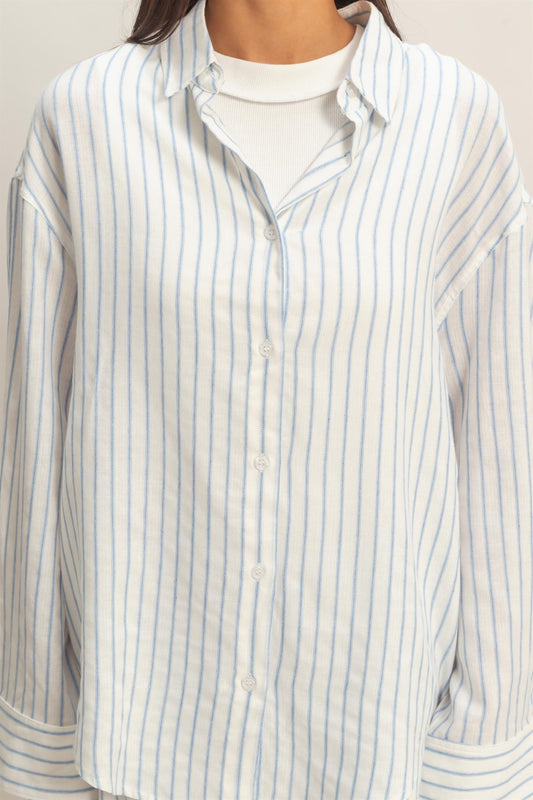 Coastal Stripe Button-Up