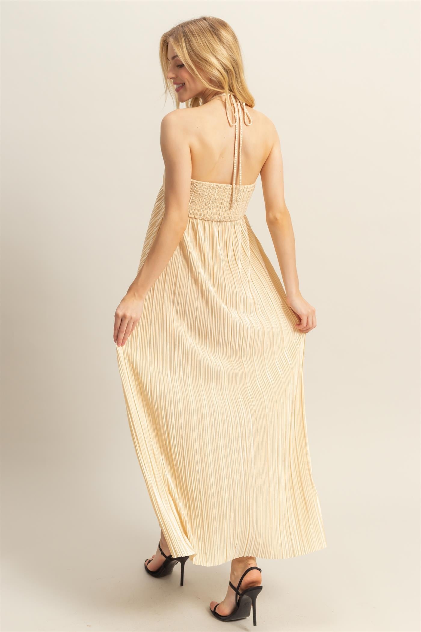 Champagne Glow Maxi Dress