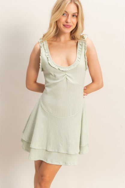 Kira Ruffled Scoop Neck Dress