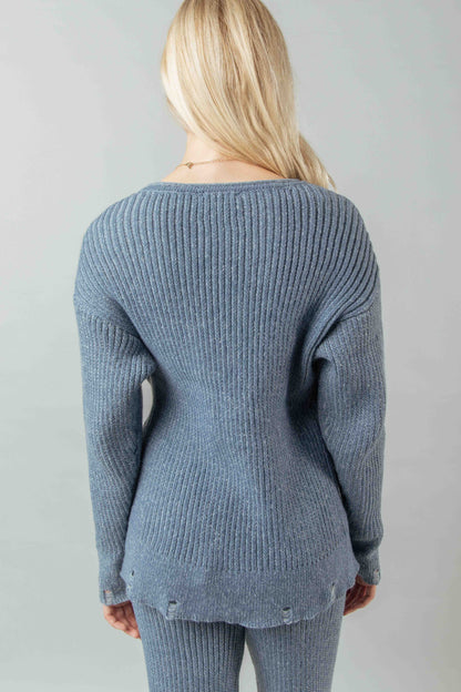 Finley Ribbed Sweater Cardigan