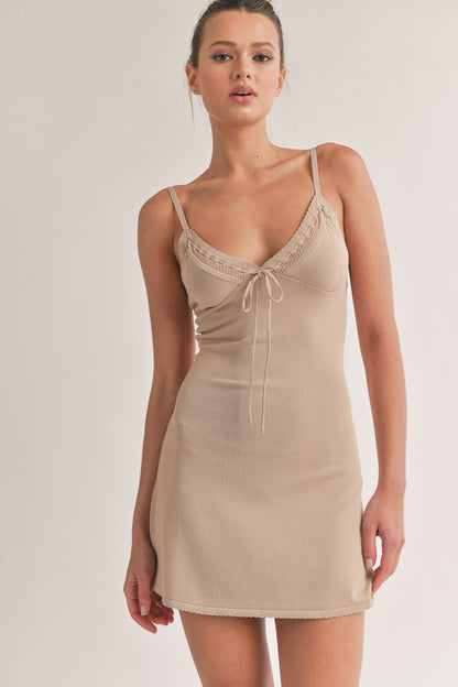 Amelie Lace Trim Slip Dress