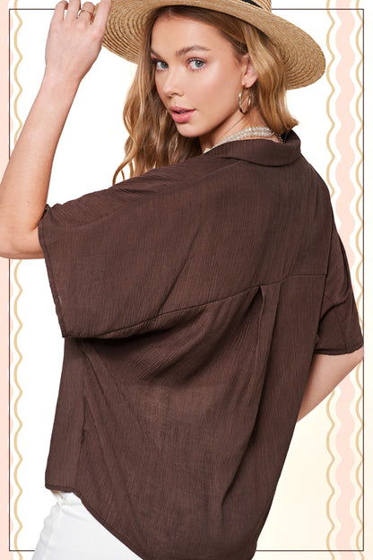 Sylvie Short Sleeve Button Down
