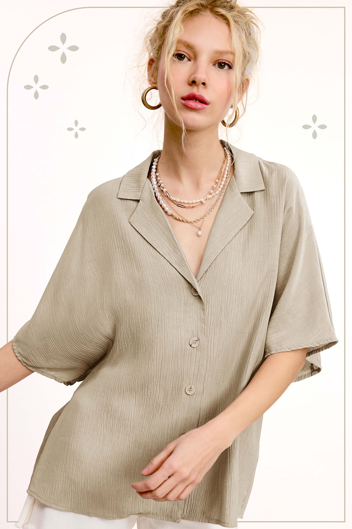 Sylvie Short Sleeve Button Down