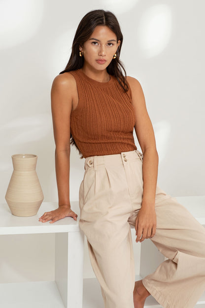 Round Neck Knit Top