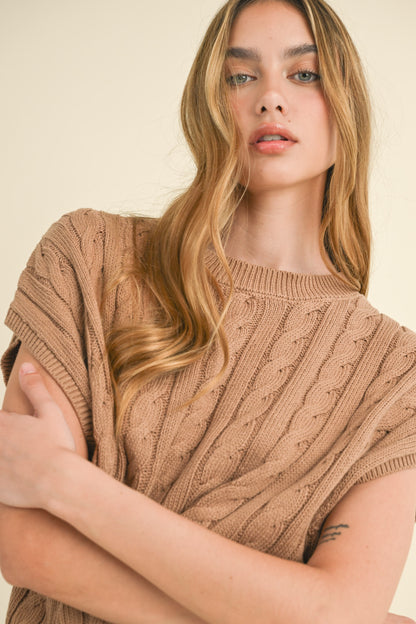 Mabel Knit Cap Sleeve Top