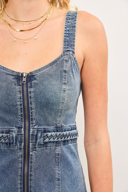 Selma Zip Up Denim Dress