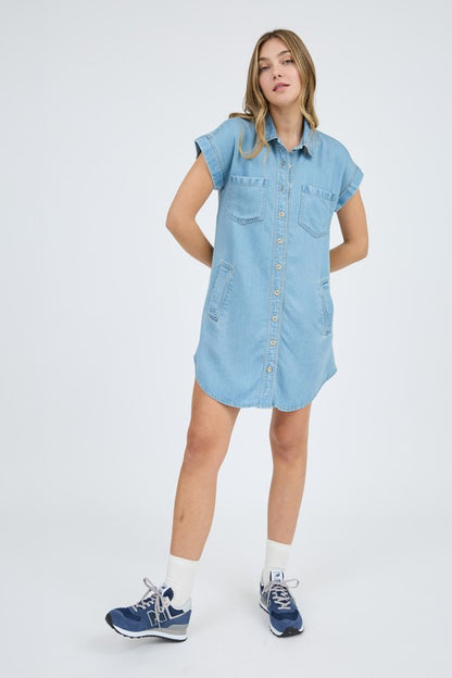 Riley Denim Shirt Dress