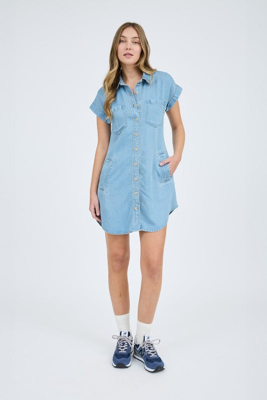 Riley Denim Shirt Dress