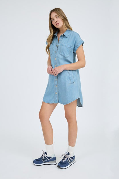 Riley Denim Shirt Dress