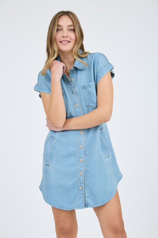 Riley Denim Shirt Dress