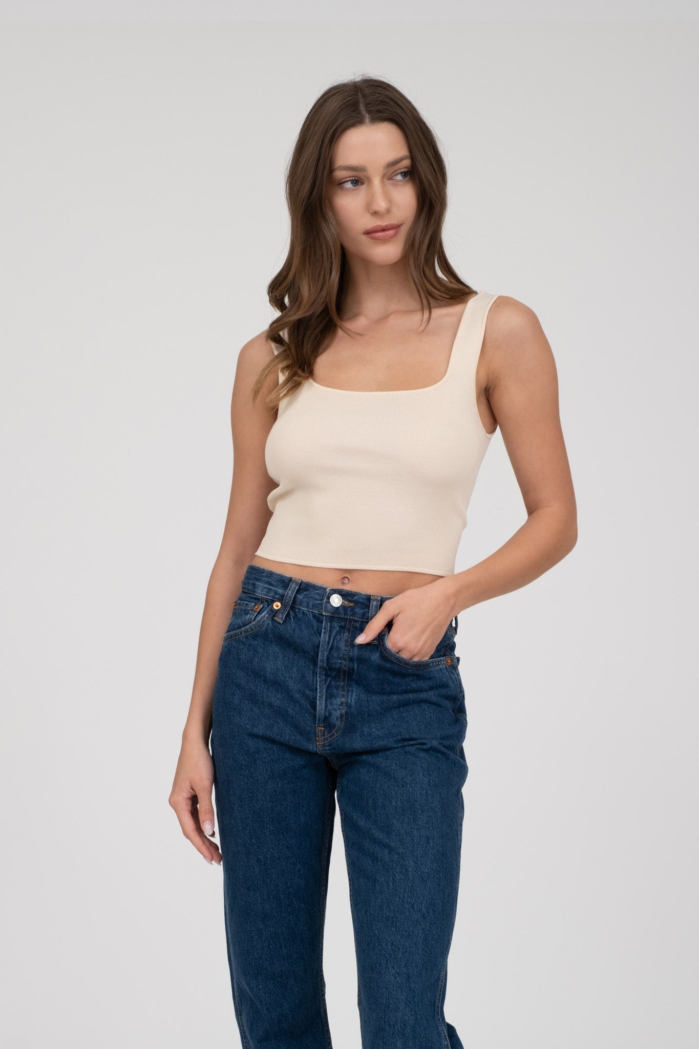 Clean Fit Ribbed Tank
