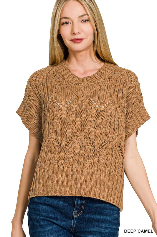 Saylor Cable Knit Tee