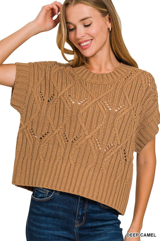 Saylor Cable Knit Tee