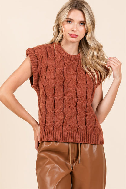 Tessa Cable Knit Vest