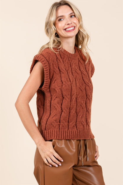 Tessa Cable Knit Vest