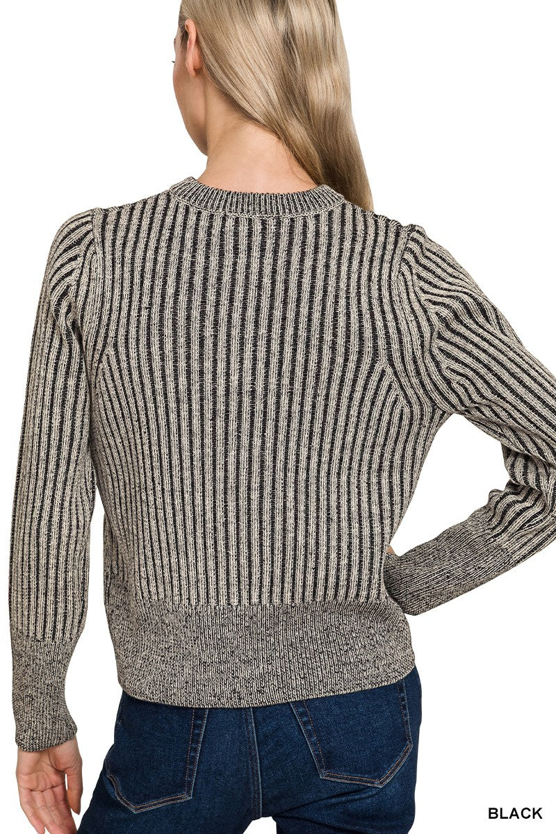 Camille Contrast Zip Cardigan