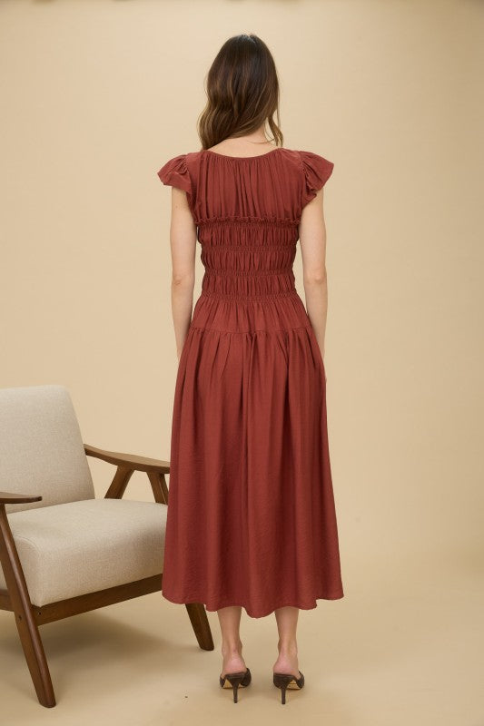 Ember Smocked Midi Dress