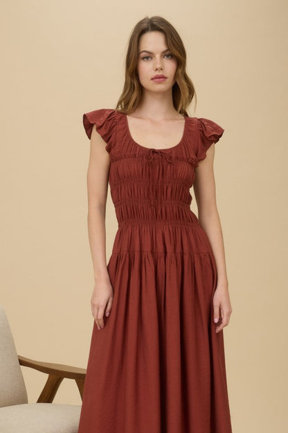 Ember Smocked Midi Dress