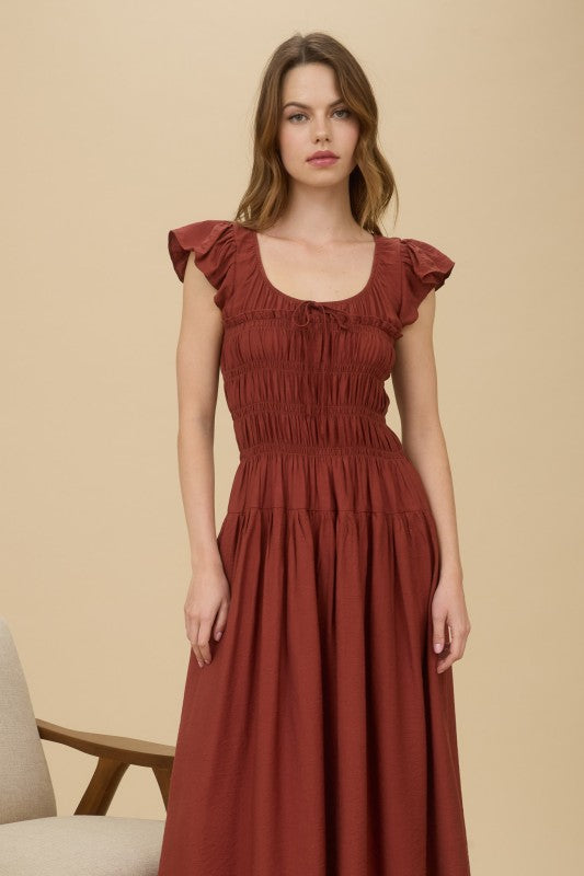 Ember Smocked Midi Dress