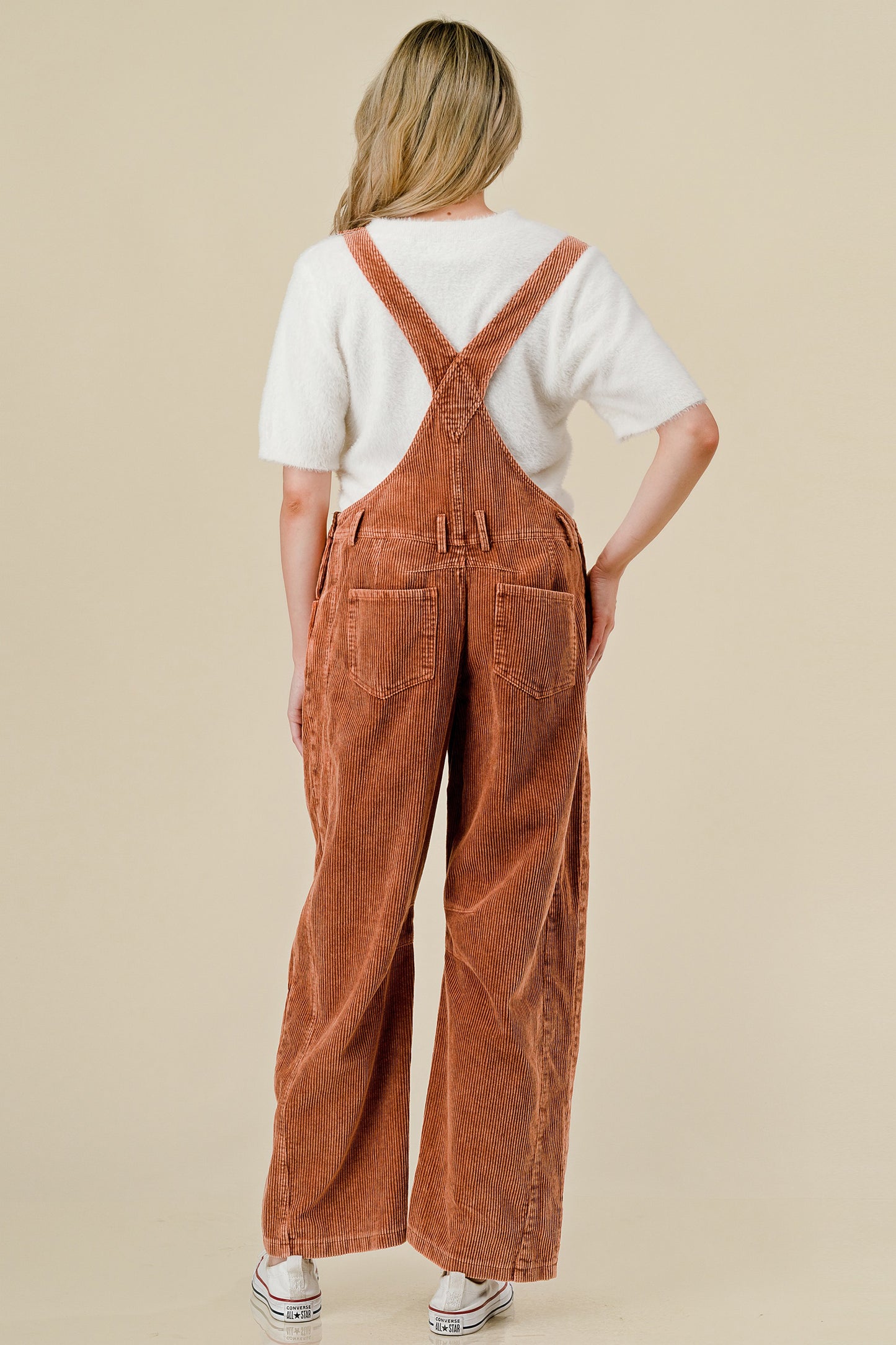 Remi Corduroy Barrel Overalls