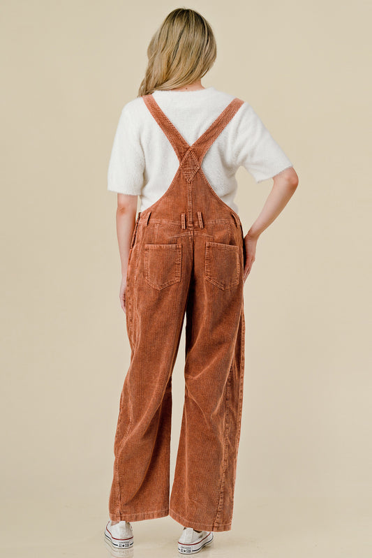Remi Corduroy Barrel Overalls