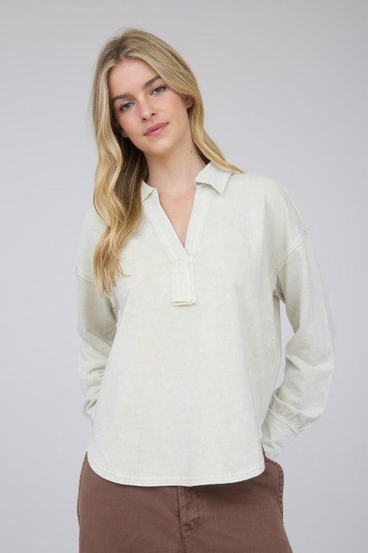 Haven Polo Pullover Top