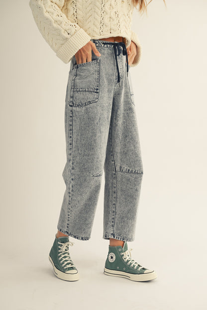 Eli Vintage Wash Barrel Pants