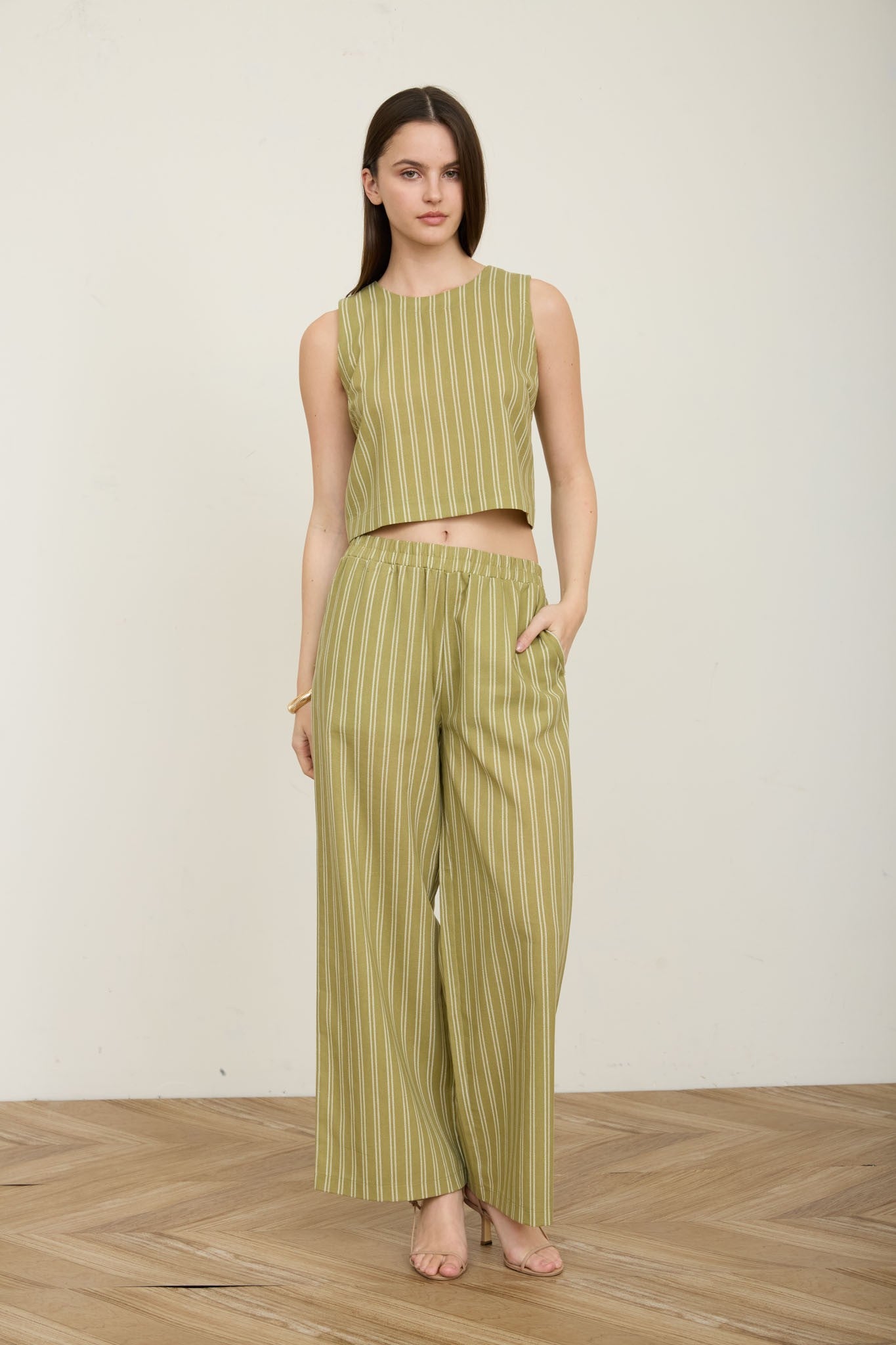 Matcha Stripe Pants