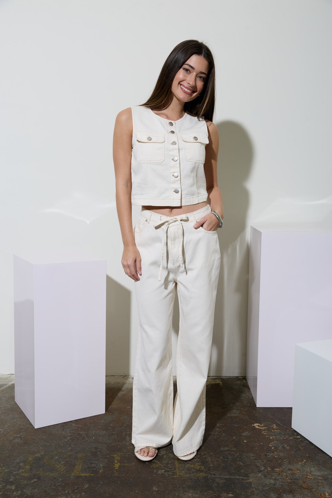 Aspen Drawstring Denim Pants