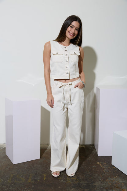 Aspen Drawstring Denim Pants