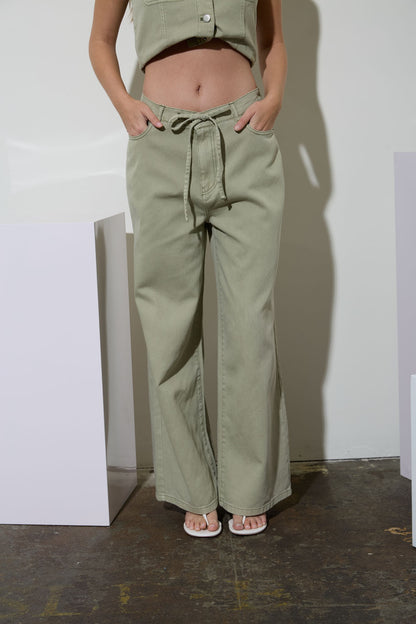 Aspen Drawstring Denim Pants