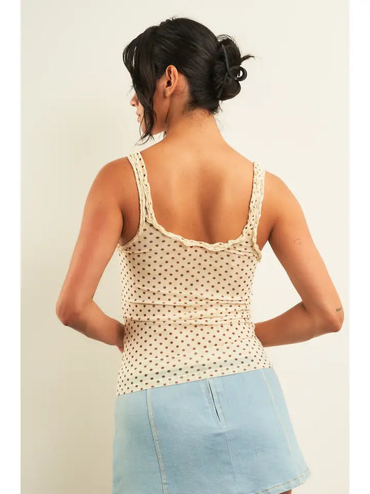 Daisy Polka Dot Tank Top