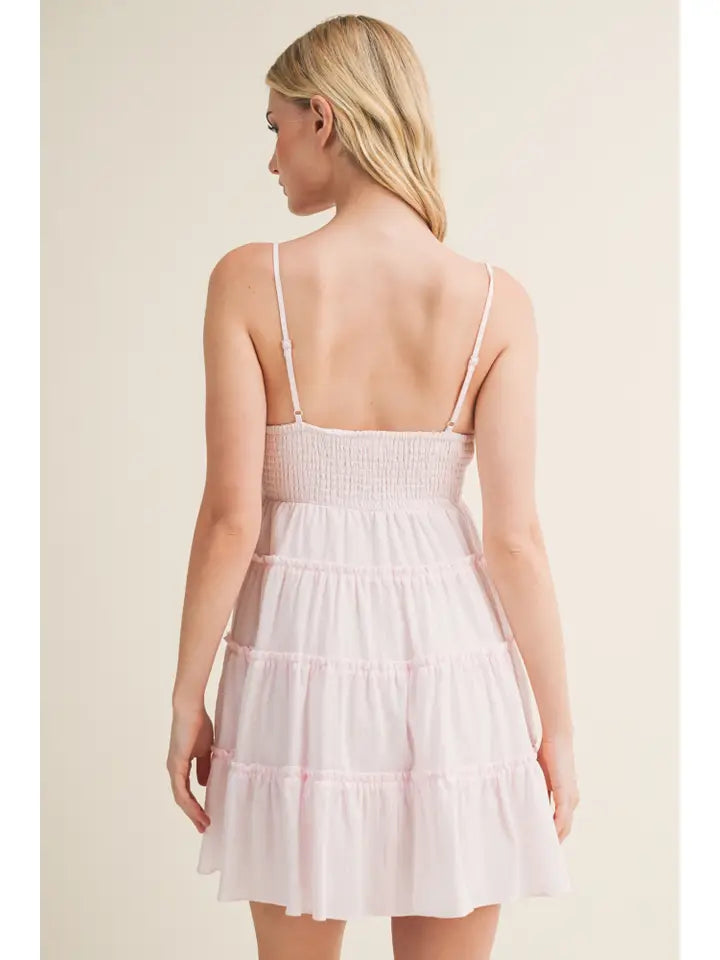 Sweetheart Tiered Mini Dress